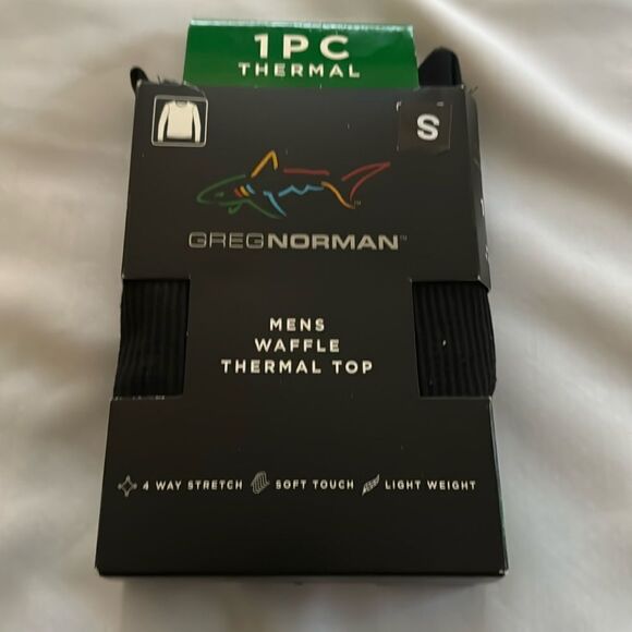 Black Thermal Shirt Mens Small Greg Norman - Picture 1 of 2